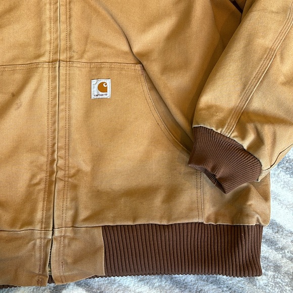 Carhartt FLANNEL LINED ACTIVE JAC VTG made USA DUCK 3 WARMEST RATING MEN XL Tall - Picture 3 of 13